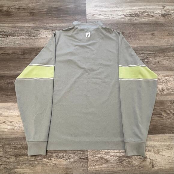 FJ Footjoy Battle of Ohio Cup MLB Light Gray Mint Green Mens XL 1/2 Zip Pullover - Picture 3 of 9